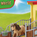 SCHLEICH FARM WORLD playset Pony Box with Iceland Pony Stallion