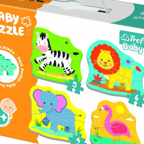 TREFL Baby puzzle set, Safari animals