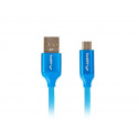 Lanberg kaabel USB 2.0 - microUSB QC 1m, sinine