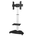 Techly Floor Support with Shelf Trolley TV LCD/LED/Plasma 37-70" White