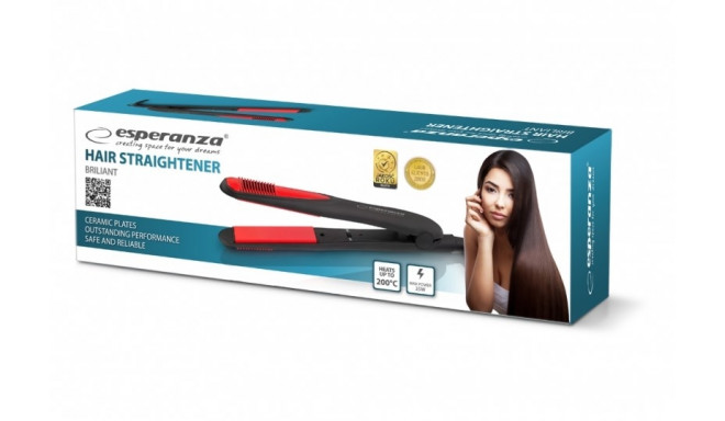 Esperanza juuksesirgendaja EBP004 35W, must/punane