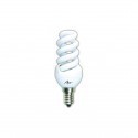 ART fluorescent bulb ''mini spiral'', 9W, E14, 9mm, WW, (equivalent 45W)