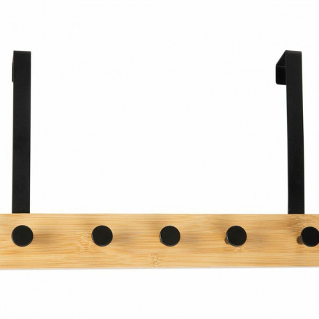 Door Coat Rack Andrea House ax72099 Black Metal 38 x 25 cm