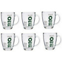 Mug Bio Transparent Glass 6 Units (320 ml)