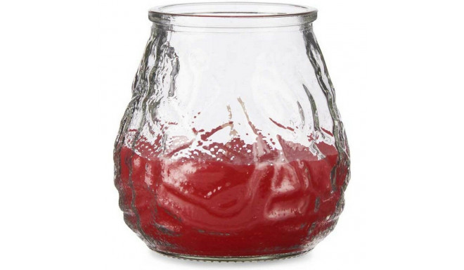 Candle Ibergarden 43594 Red Transparent Glass Paraffin Citronela Geranium 9 x 9,5 x 9 cm (6 Units)