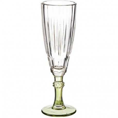 Champagne glass Vivalto PR05720ST3/BHA6 GREE Exotic Green Crystal 170 ml (6 Units)