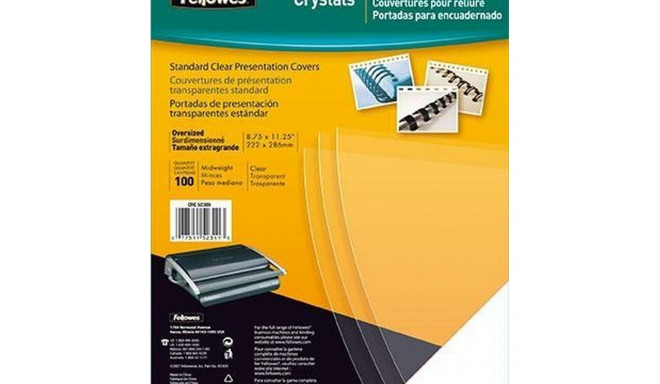 Binding covers Fellowes 5376102 Transparent A4 PVC (100 Units)