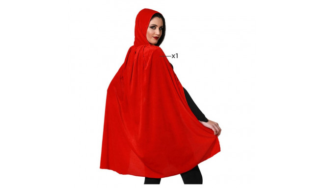 Cloak With hood 100 cm Red