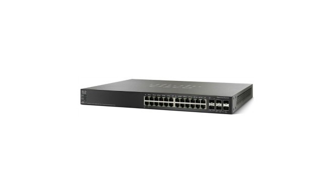 Cisco switch SG500X-24 24x10/100/1000, 4x10Gig SFP+ Stackable Managed