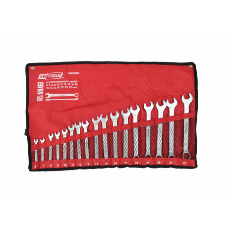 AWTOOLS OPEN-END WRENCH SET 17 pcs / 6mm-22mm