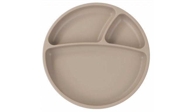 MINIKOIOI stay-put suction divided plate, Bubble Beige, 101050008