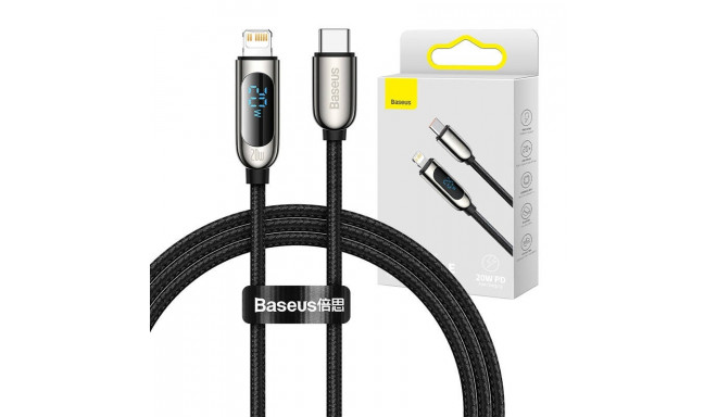 USB-C cable for Lightning Baseus Display, PD, 20W, 1m (black)