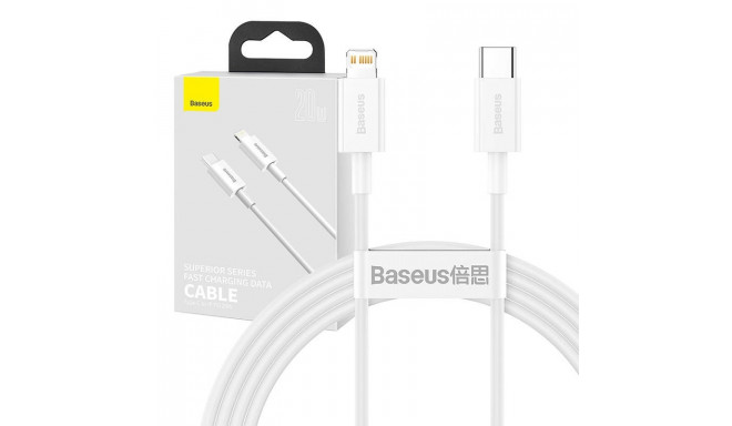 Baseus Superior Series Cable USB-C to Lightning, 20W, PD, 1,5m (white)