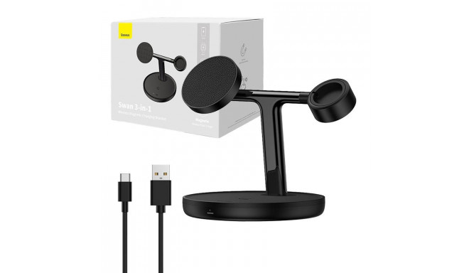 Magnetic Charging Bracket Baseus Swan 3 in 1 20W (black)