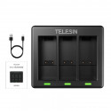 3-slot charger Telesin for GoPro Hero 11 / Hero 10 / Hero 9