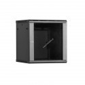 Linkbasic rack wall-mounting cabinet 19'' 22U 600x450mm black (glass front door)
