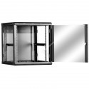 Linkbasic rack wall-mounting cabinet 19'' 22U 600x450mm black (glass front door)