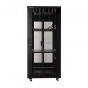 Linkbasic rack cabinet 19'' 27U 600x1000mm black (perforated steel front door)