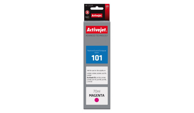 Activejet AE-101M tindikassett (asendus Epson 101; Supreme; 70 ml; magenta)