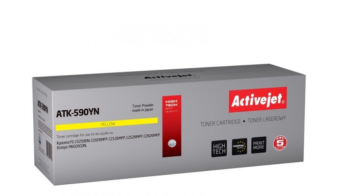 Activejet ATK-590YN tooner (asendus Kyocera TK-590Y; Supreme; 5000 lehte; kollane)
