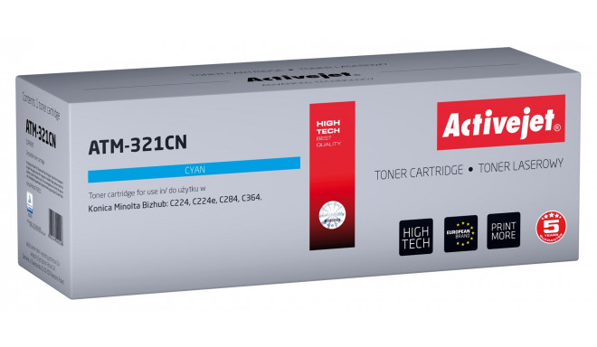 Activejet ATM-321CN tooner (asendus Konica Minolta TN321C; Supreme; 25 000 lehekülge; tsüaan)