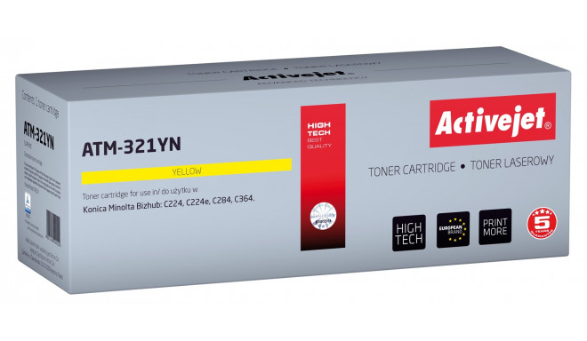 Activejet ATM-321YN tooner (asendus Konica Minolta TN321Y; Supreme; 25 000 lehekülge; kollane)