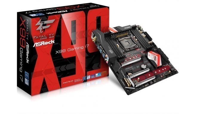 ASRock motherboard Fatal1ty X99 PROF Gaming I7 X99 QuadlDDR4-2133 SATA3 SATAe M.2 ATX