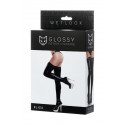 Pończochy Eliza Glossy Shiny Wetlook z koronką XL TOYFA