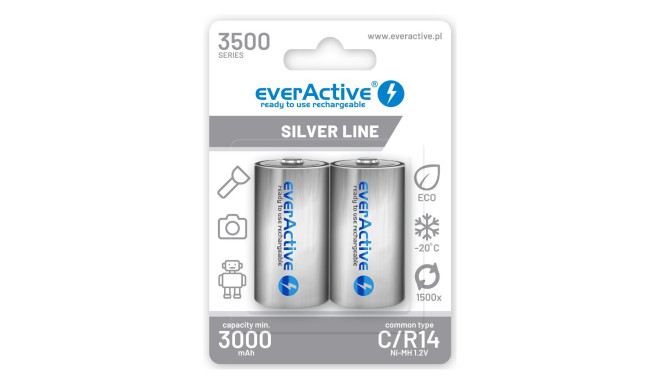 everActive rechargeable battery R14/C 3500mAh 2pcs