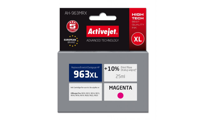 Activejet AH-963MRX Ink Cartridge (replacement for HP 963XL 3JA28AE; Premium; 1760 pages; 25 ml, mag