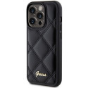 Original faceplate case GUESS GUHCP15LPSQSQSK for iPhone 15 Pro (Quilted Metal Logo / black)