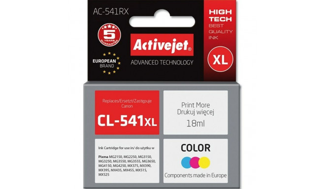 Originaalne Tindikassett Activejet AC-541RX Tsüaansinine/Fuksiinpunane/Kollane