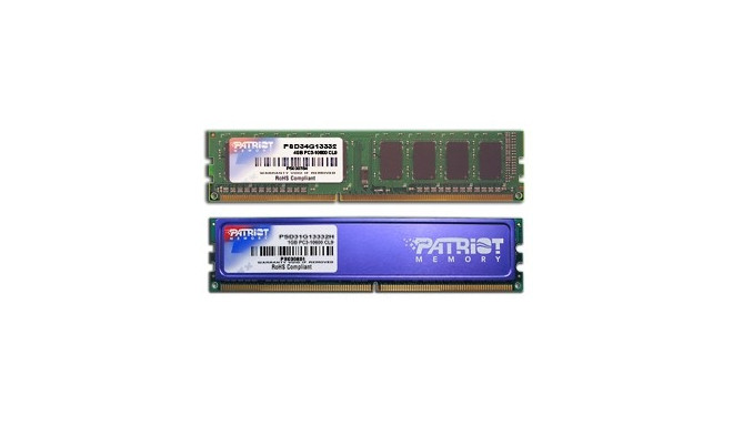 Patriot Memory PSD34G13332 memory module 4 GB DDR3 1333 MHz