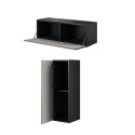 Cama full storage cabinet ROCO RO1 112/37/39 black/black/black