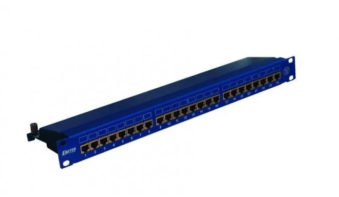 EMITERNET PANEL 19", 24XRJ45 STP CAT.5E (1U) BLUE DCN/PPFA674BKS248C5E