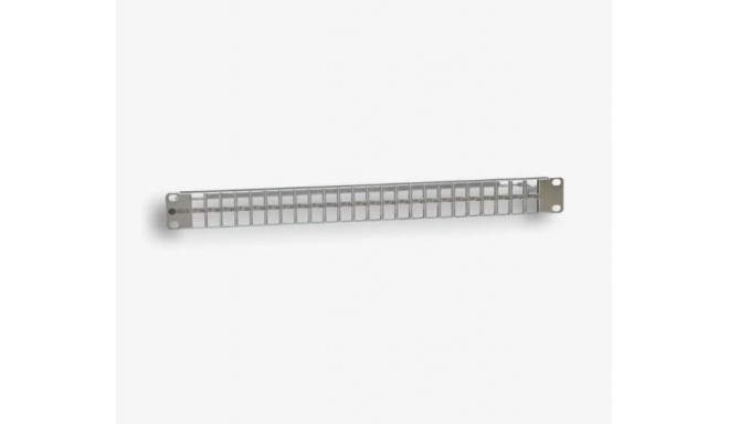 EMITERNET PANEL 19" 48XRJ45 STP (1U) FOR TOOL-LESS SOCKETS, SHIELDED, UNARMED, WITH SHELF