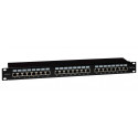 EMITERNET Panel 19" 24xRJ45 STP cat.5e (1U) with shelf EMS/PPFA674BKS248C5E