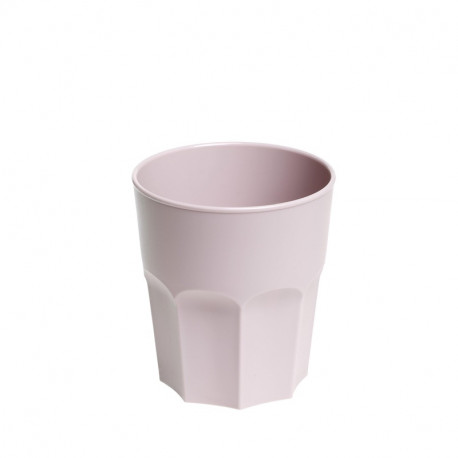 POLYGONS 380 ml plasttass roosa
