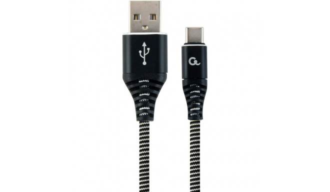 Micro USB 2.0 B to USB C Cable GEMBIRD CC-USB2B-AMCM-2M-BW Black 2 m