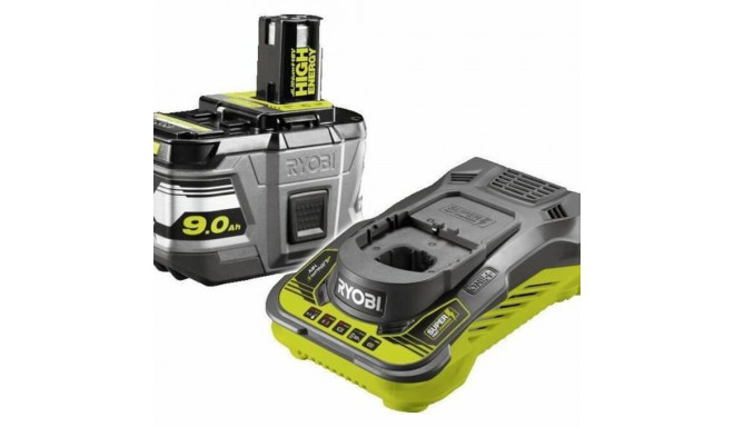 Charger and rechargeable battery set Ryobi Ultra Fast - High Energy 9 Ah 18 V