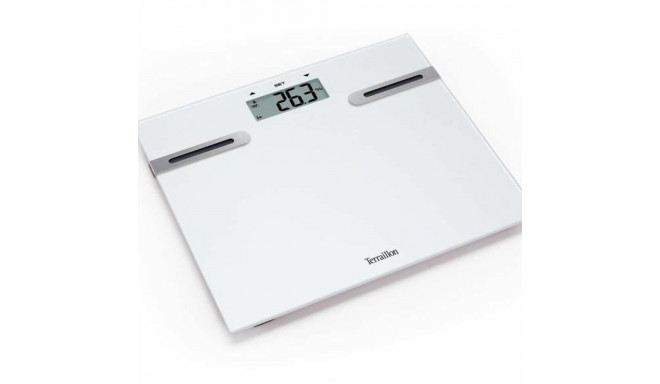 Digital Bathroom Scales Terraillon Tracker 14660 White Glass