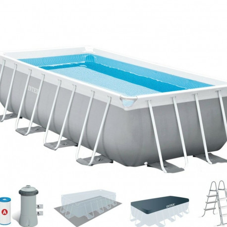Detachable Pool Intex Prism Frame 10.874 l Grey 488 x 244 x 107 cm