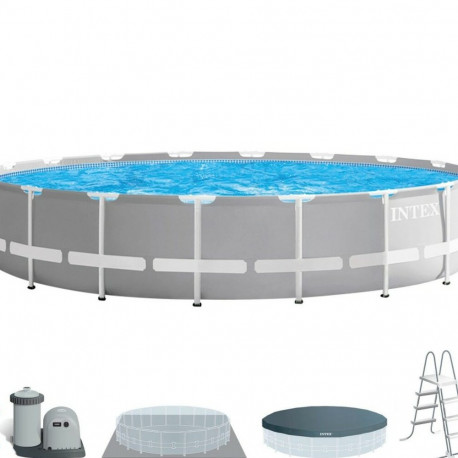 Detachable Pool Intex Prism Frame Grey 32.695 l 610 x 132 cm
