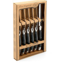 Meat Knife Set Lou Laguiole Rustic 6 Units 13 cm