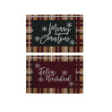 Doormat DKD Home Decor White Brown Red Green PVC Coconut Fibre 60 x 40 x 1,5 cm (2 Units)