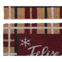 Doormat DKD Home Decor White Brown Red Green PVC Coconut Fibre 60 x 40 x 1,5 cm (2 Units)