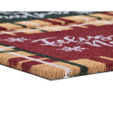 Doormat DKD Home Decor White Brown Red Green PVC Coconut Fibre 60 x 40 x 1,5 cm (2 Units)