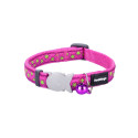 Dog collar Red Dingo STYLE STARS LIME ON HOT PINK 41-63 cm