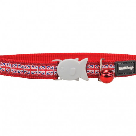 Dog collar Red Dingo STYLE UNION JACK FLAG 41-63 cm
