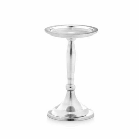 Candle Holder Silver Aluminium 10 x 17 x 8,5 cm (8 Units)